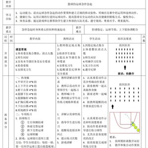 小学篮球队训练教案设计
